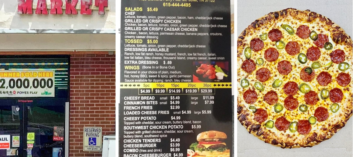 SUGGS CREEK PIZZA Menu